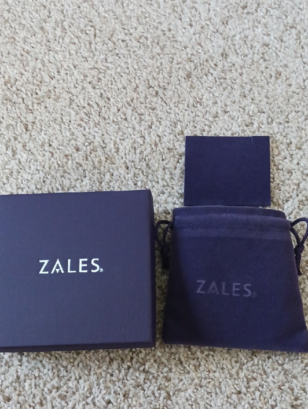 Zales Jewelry Gift Bag and Velvet Pouch
